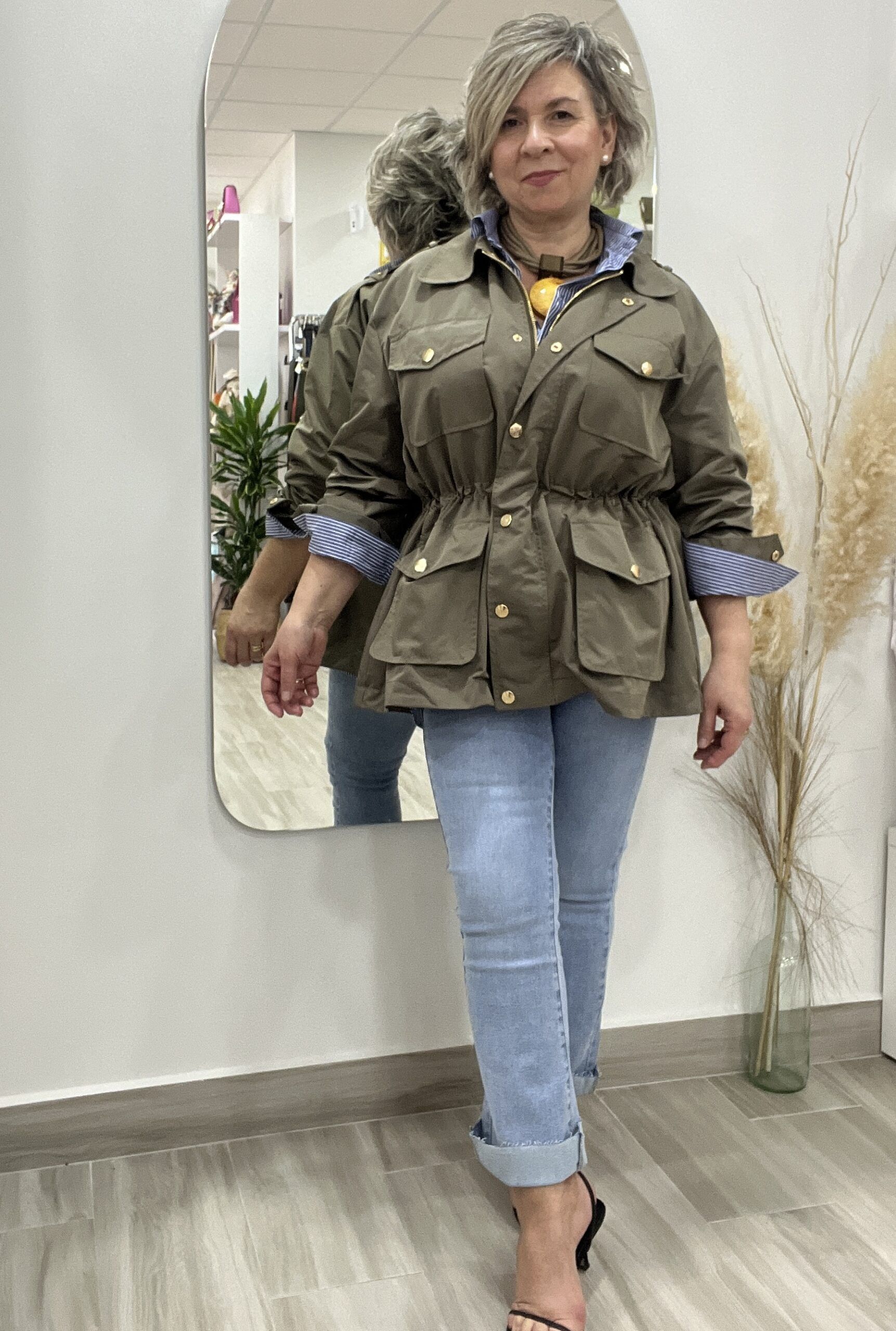 CHAQUETA VERDE MILITAR - Imagen 3