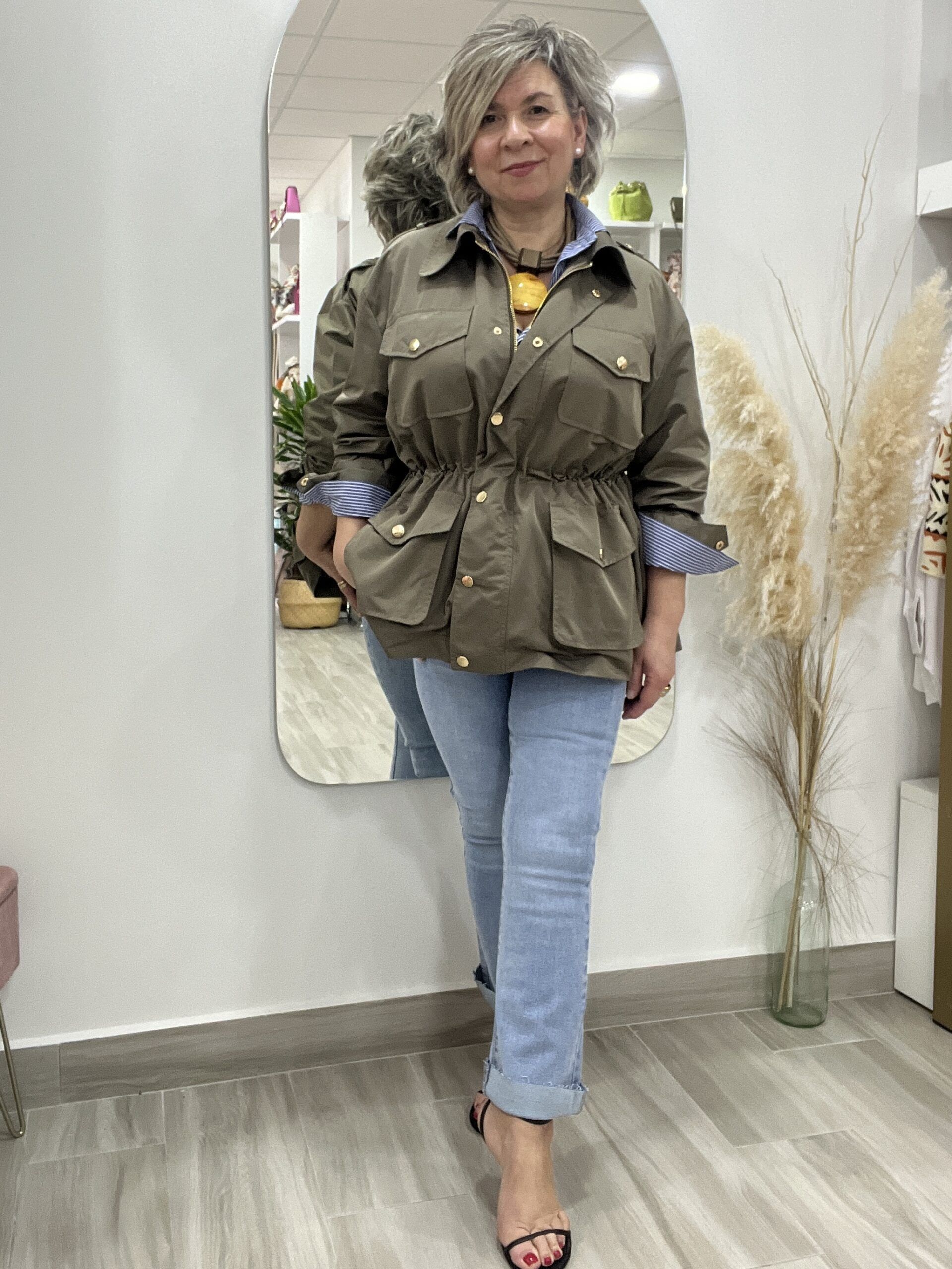 CHAQUETA VERDE MILITAR - Imagen 6