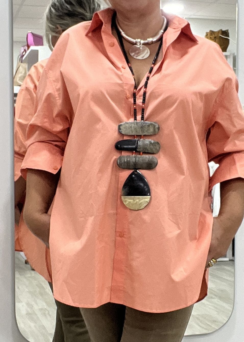 COLLAR MADERA Y NACAR - Imagen 3