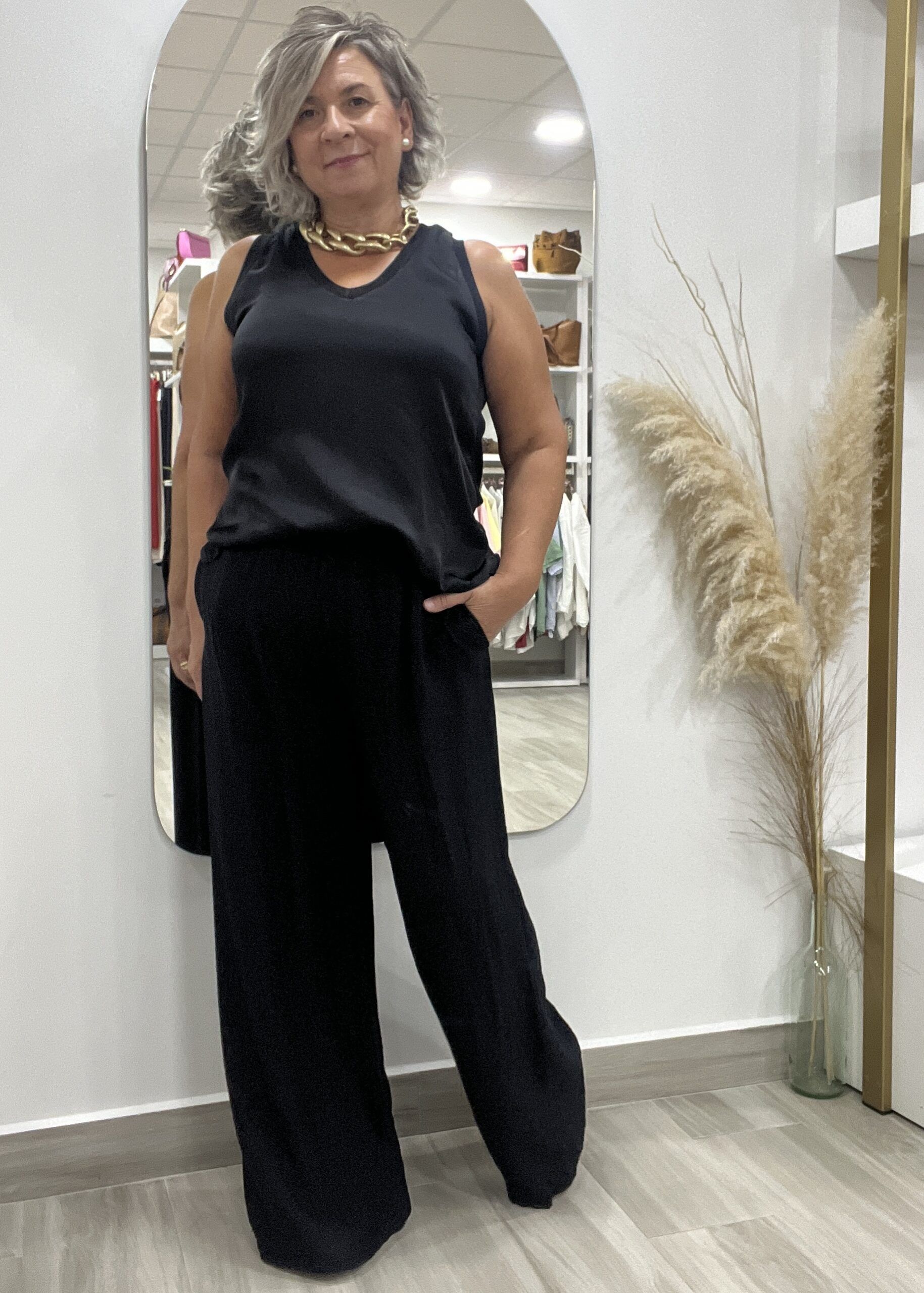 PANTALON FLUIDO NEGRO