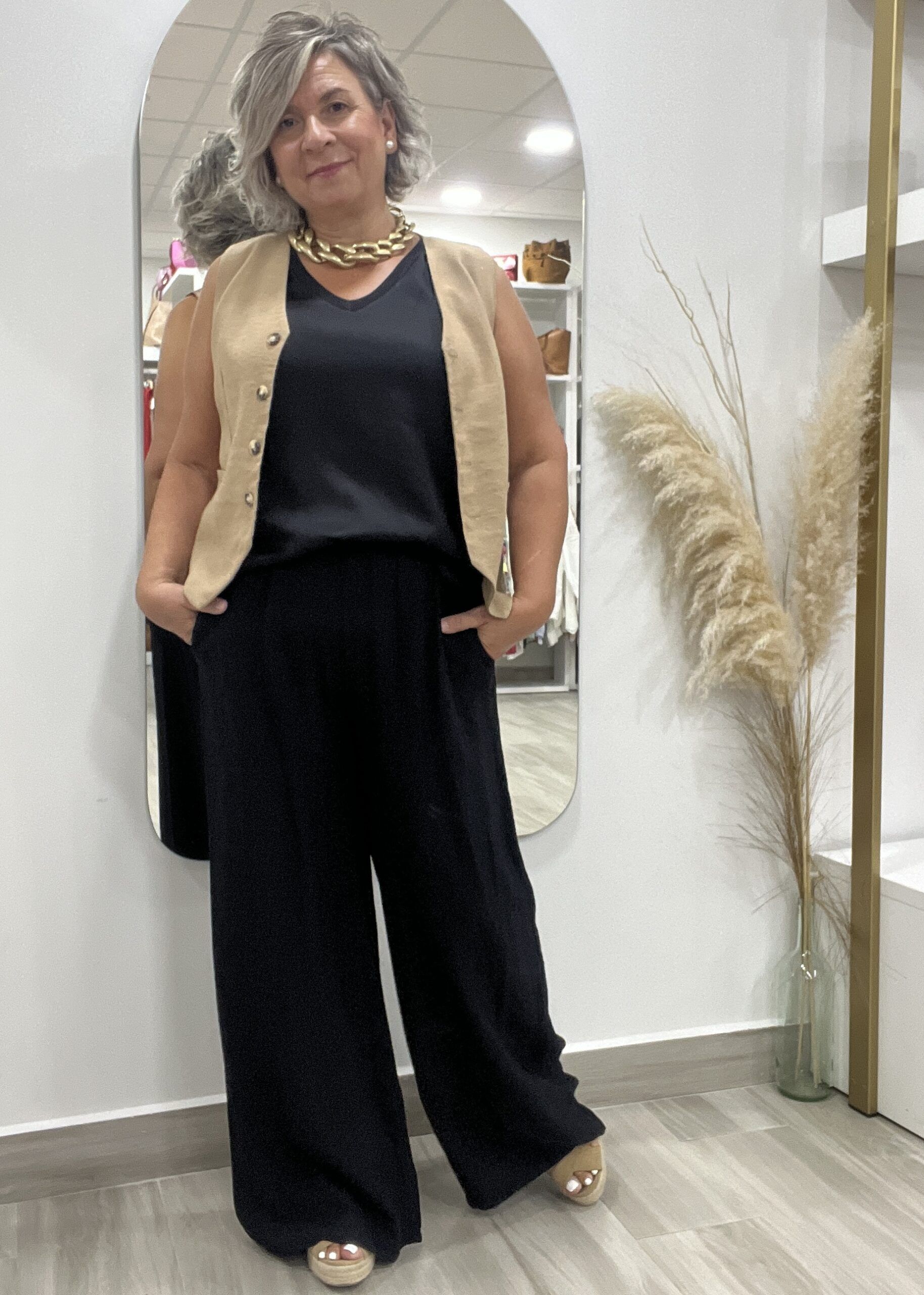 PANTALON FLUIDO NEGRO - Imagen 5