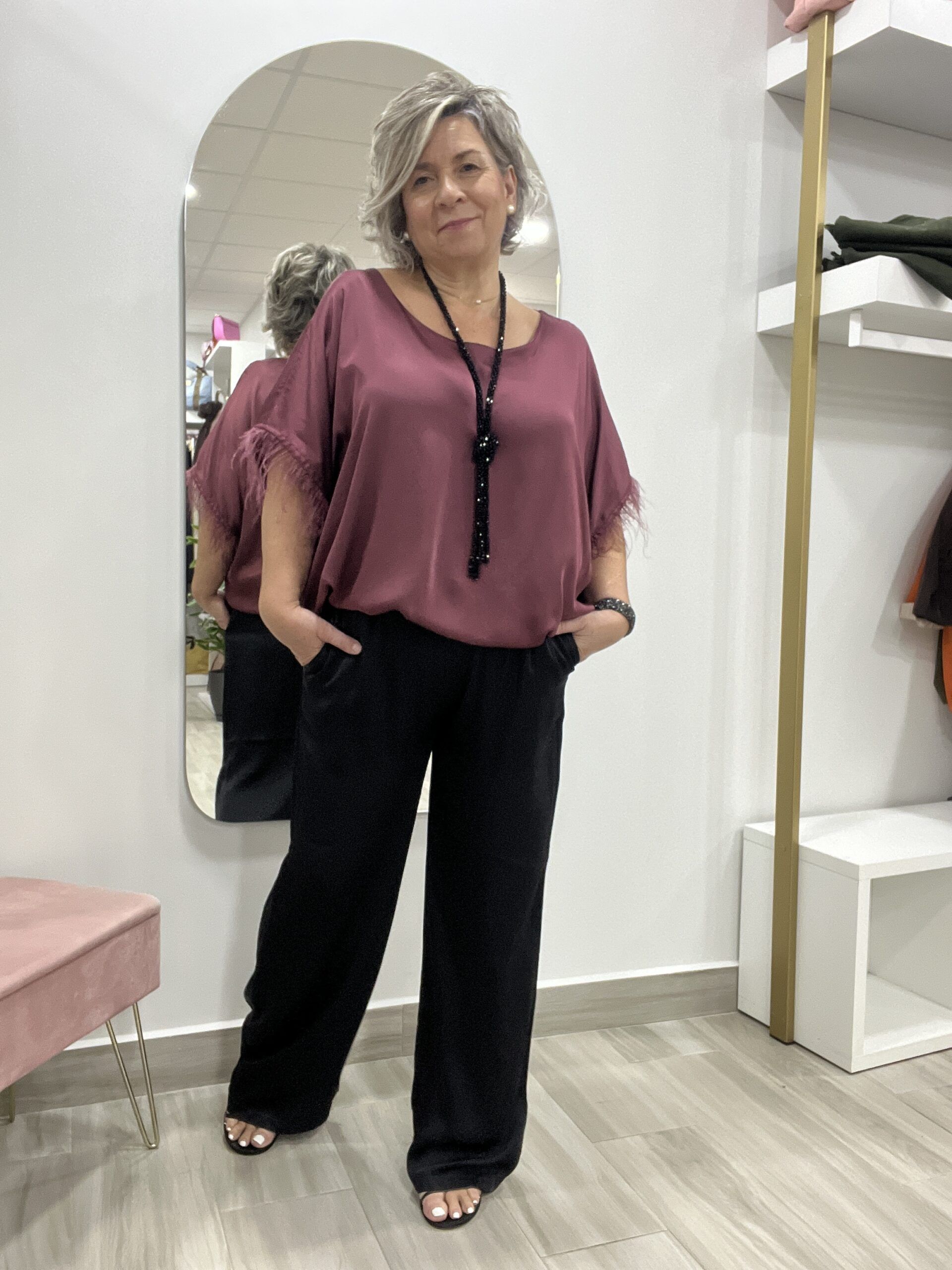 BLUSA DE PLUMAS