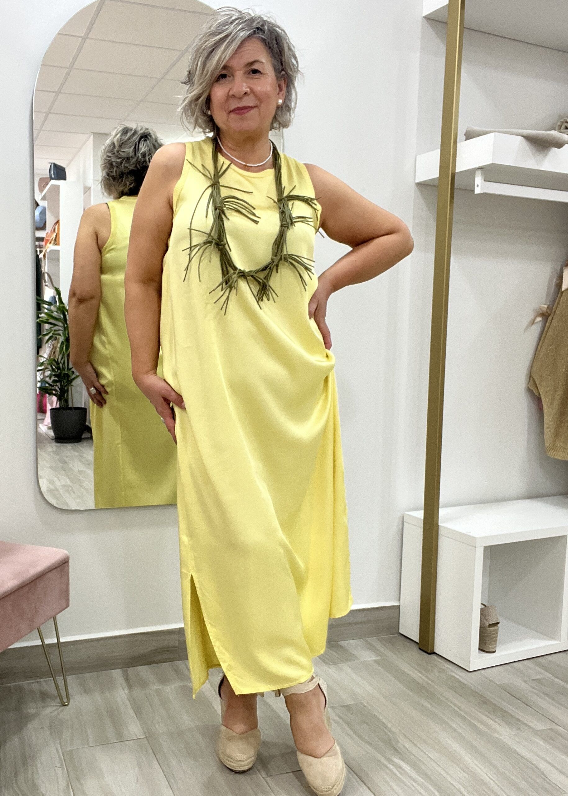 VESTIDO LARGO SATINADO - Imagen 4