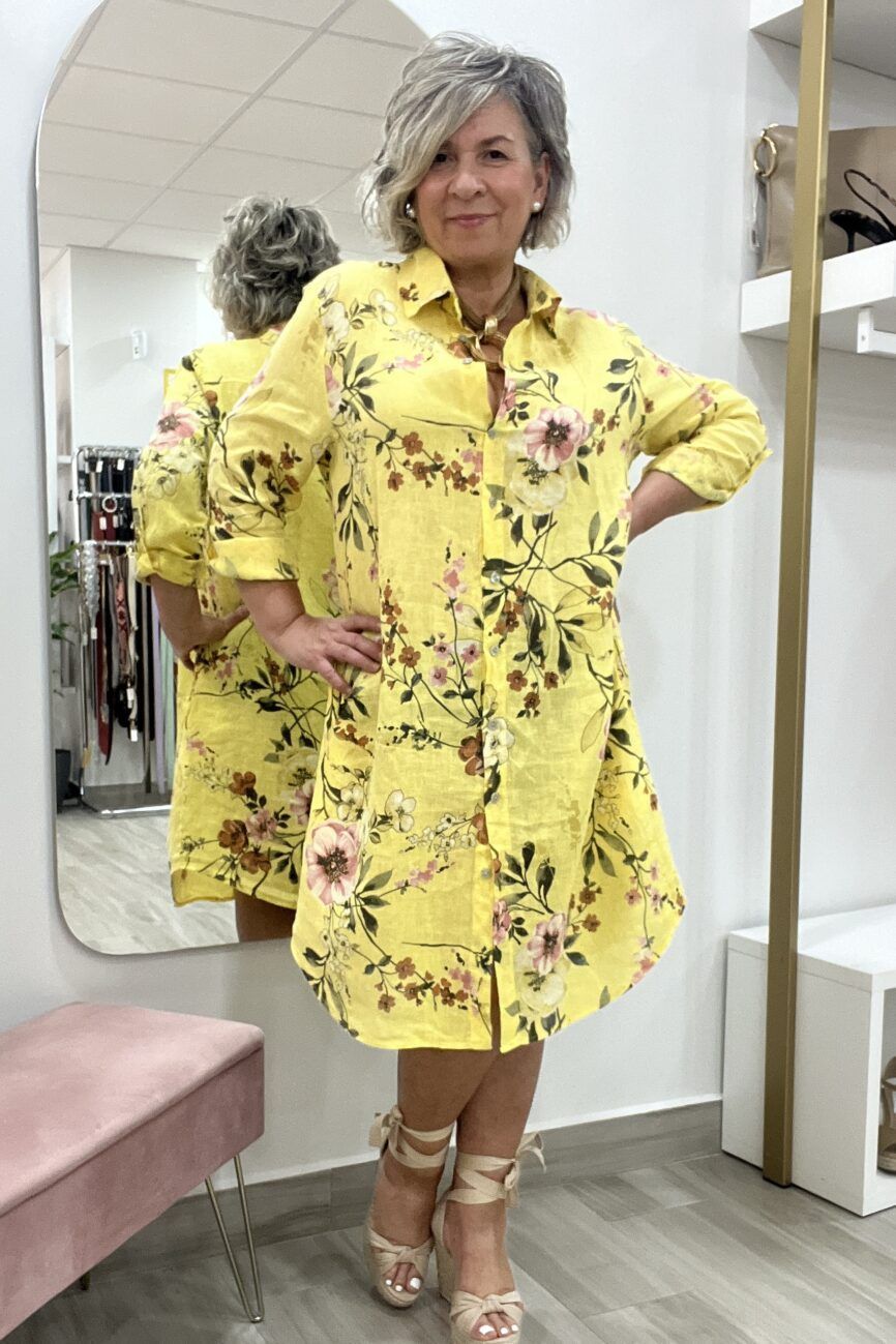 VESTIDO LINO ESTAMPADO