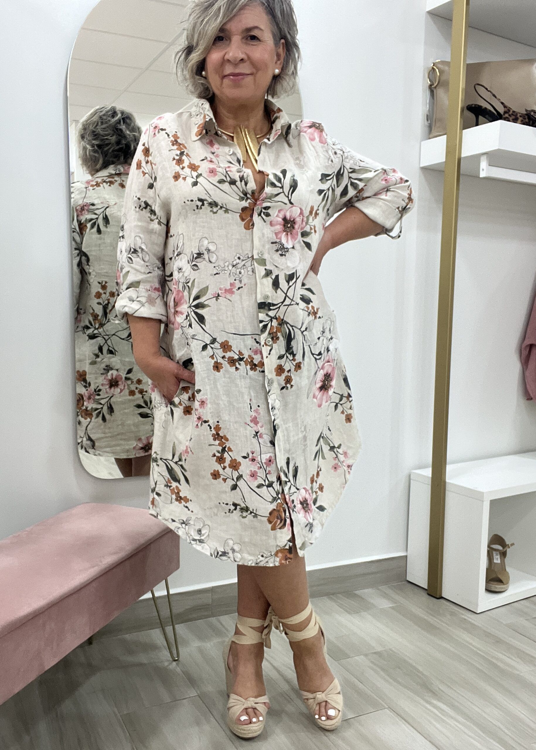 VESTIDO LINO ESTAMPADO