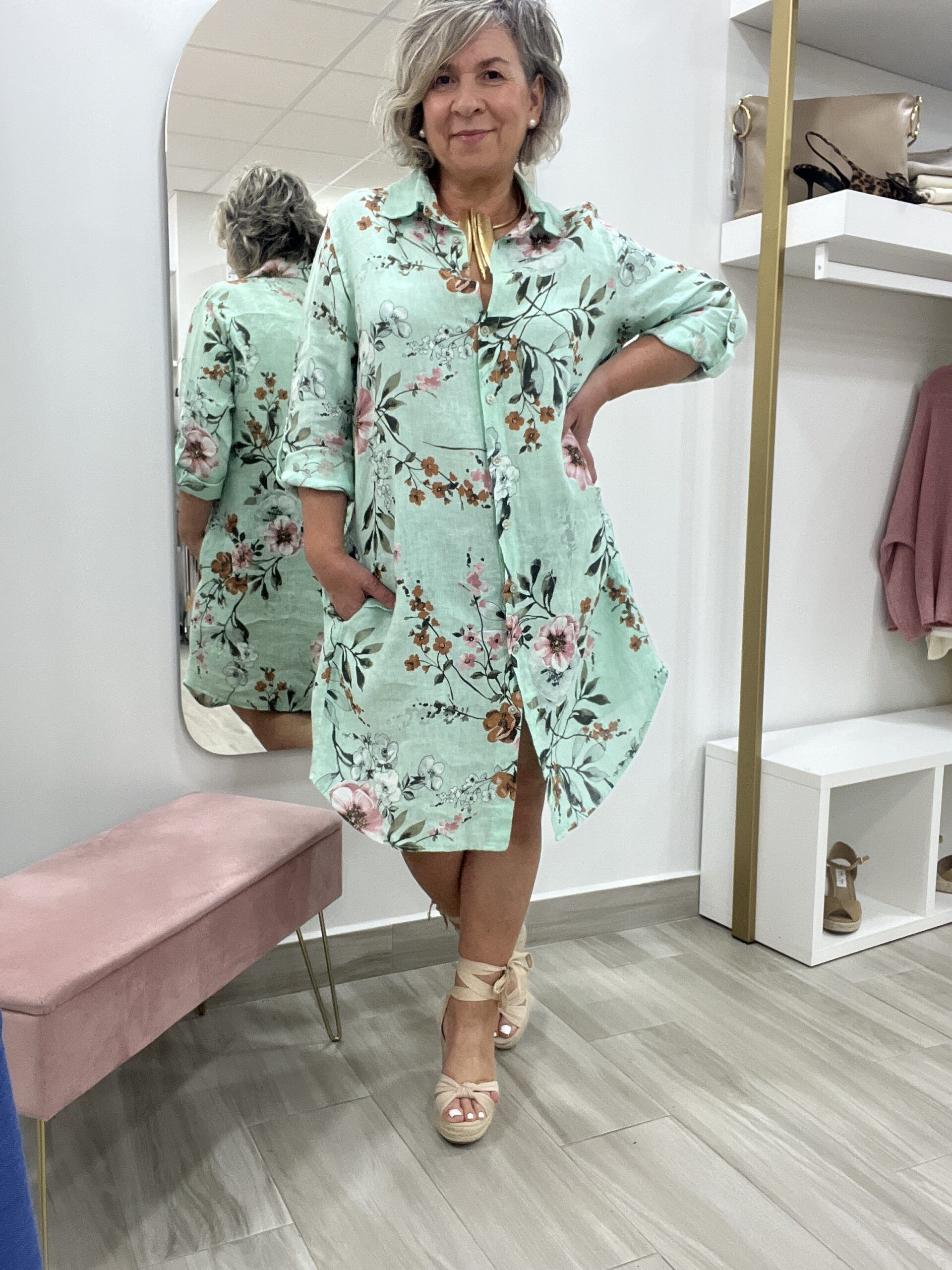 VESTIDO LINO ESTAMPADO