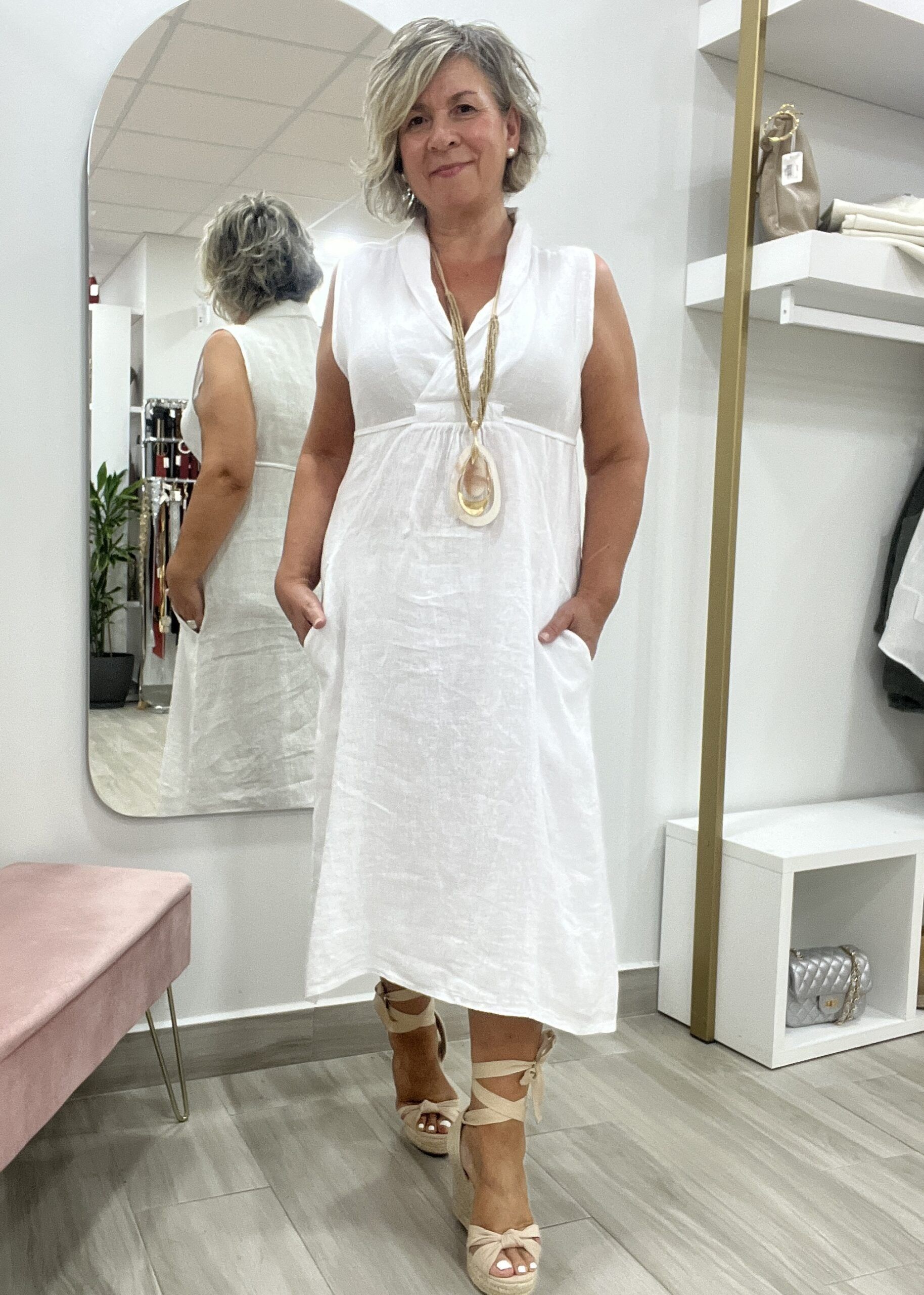 VESTIDO LINO MALIBU - Imagen 3