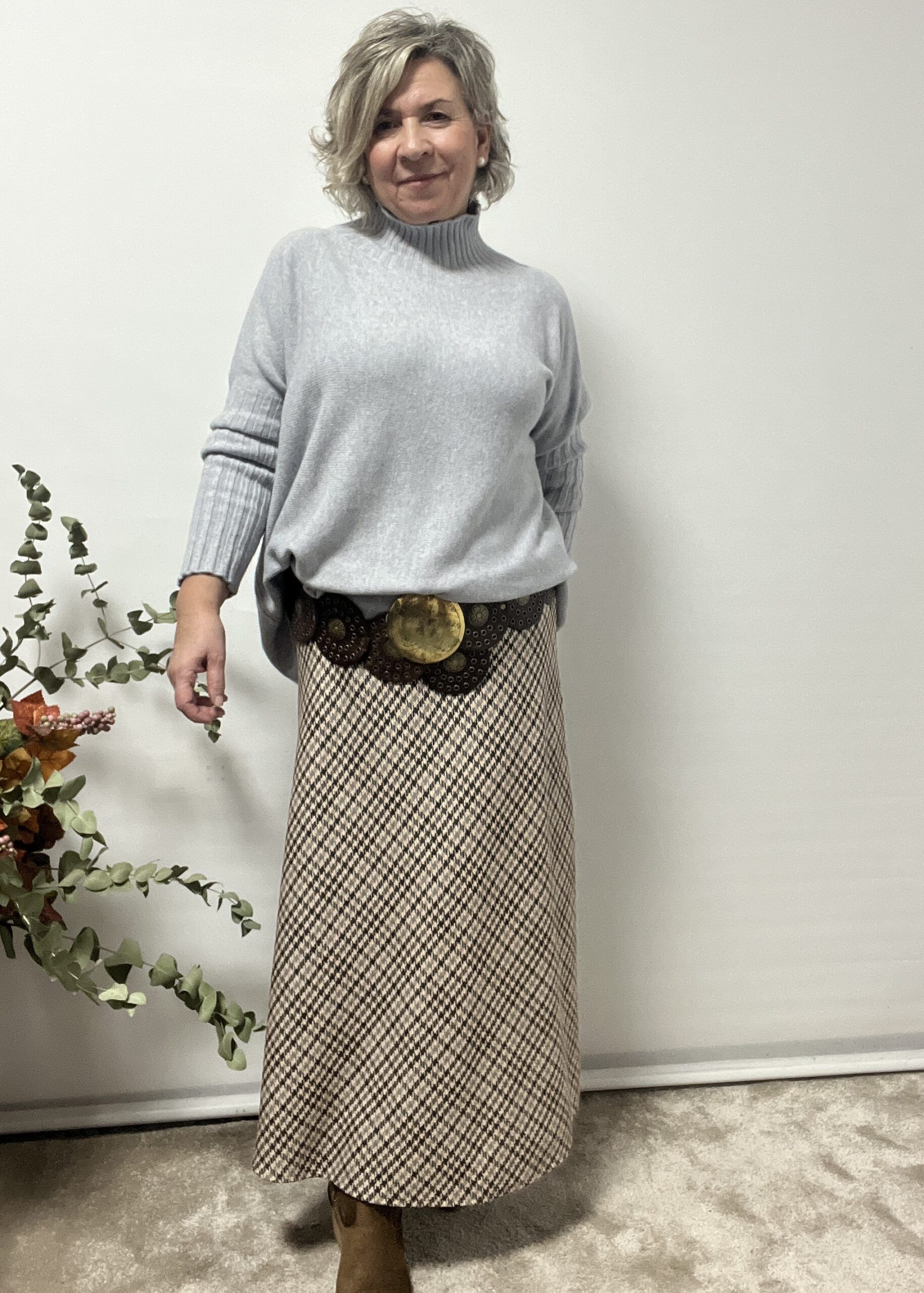 FALDA DE CUADROS ELÁSTICA