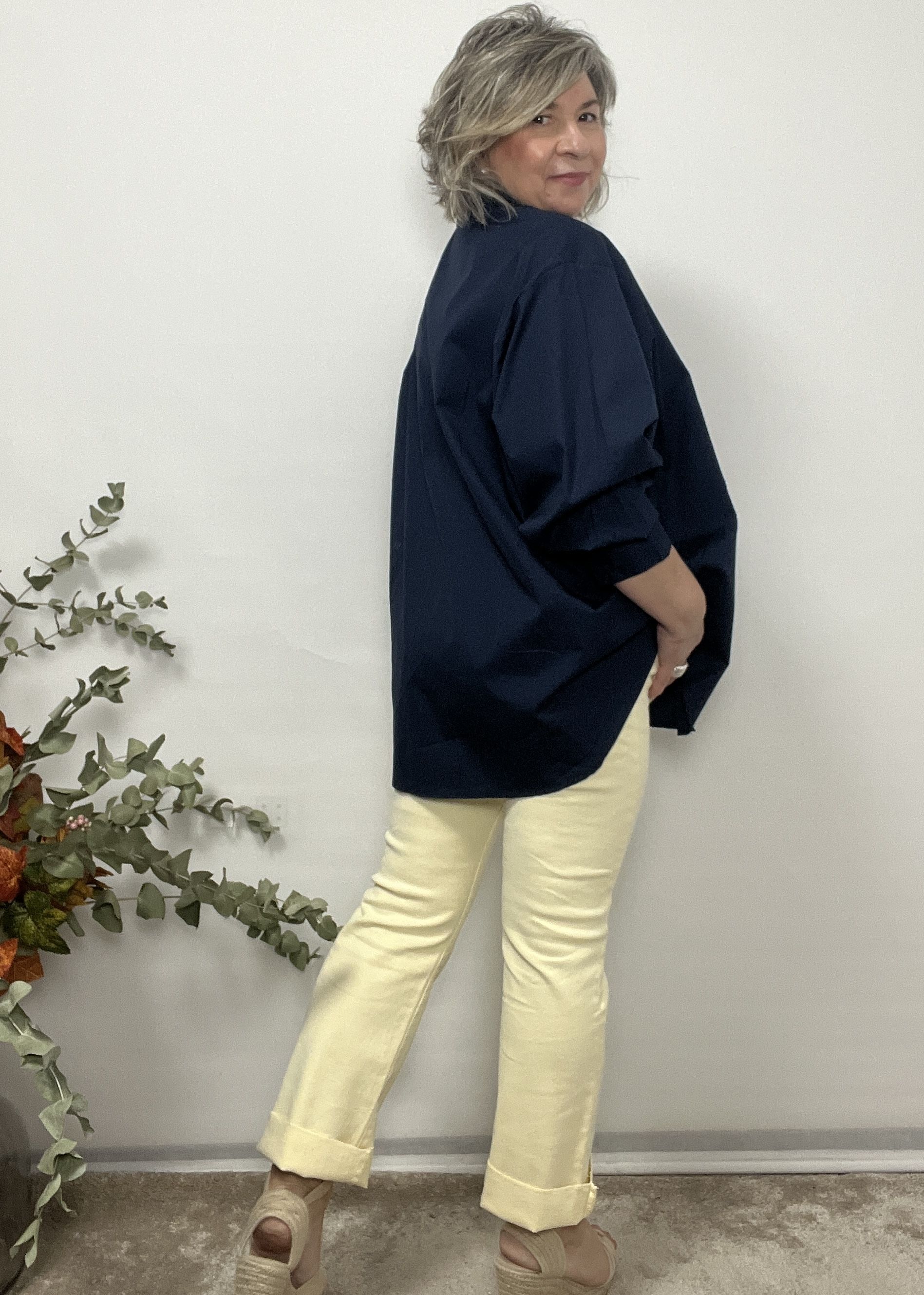 CAMISA OVERSIZE MARINO - Imagen 2