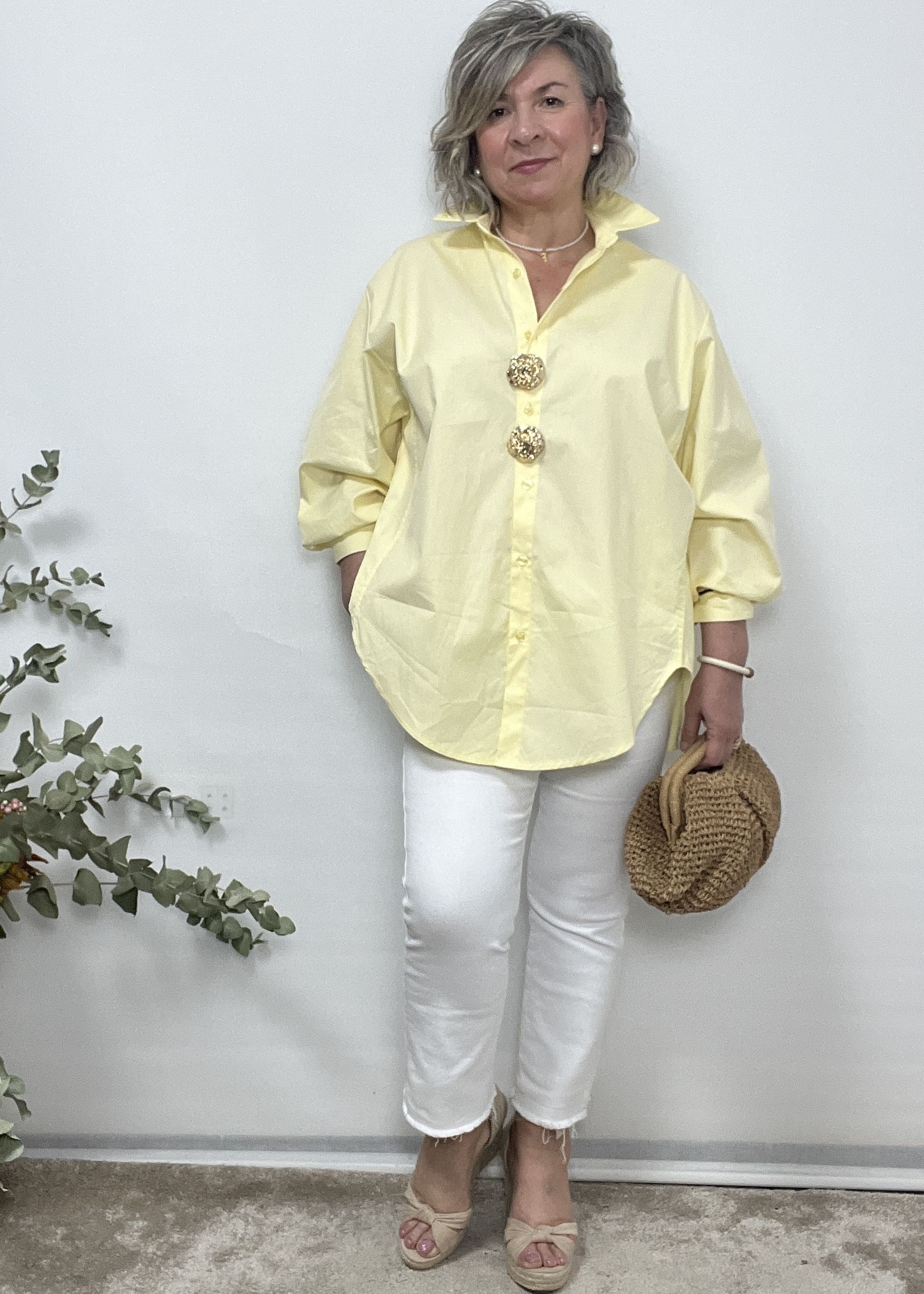CAMISA OVERSIZE AMARILLA - Imagen 4