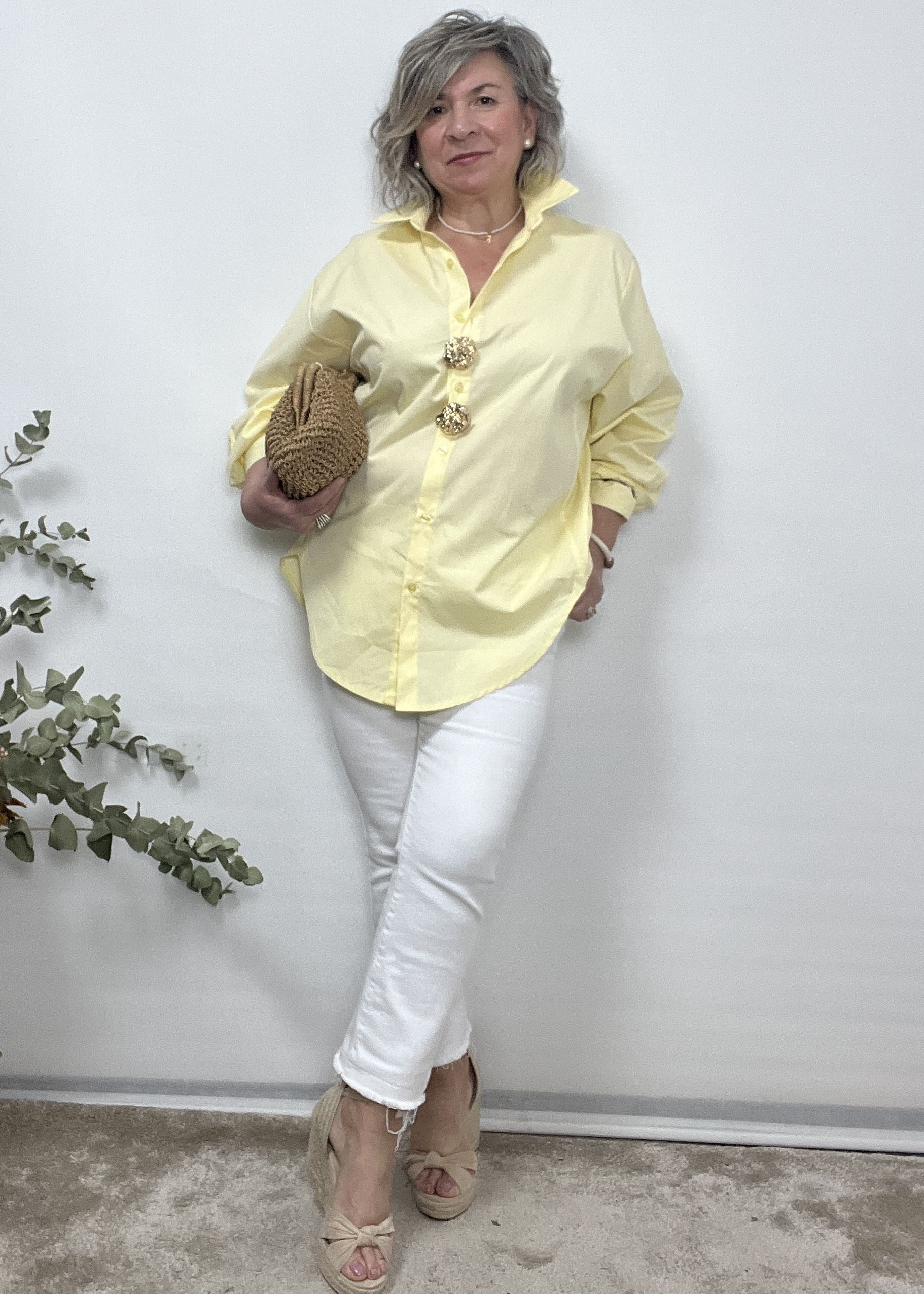 CAMISA OVERSIZE AMARILLA - Imagen 2