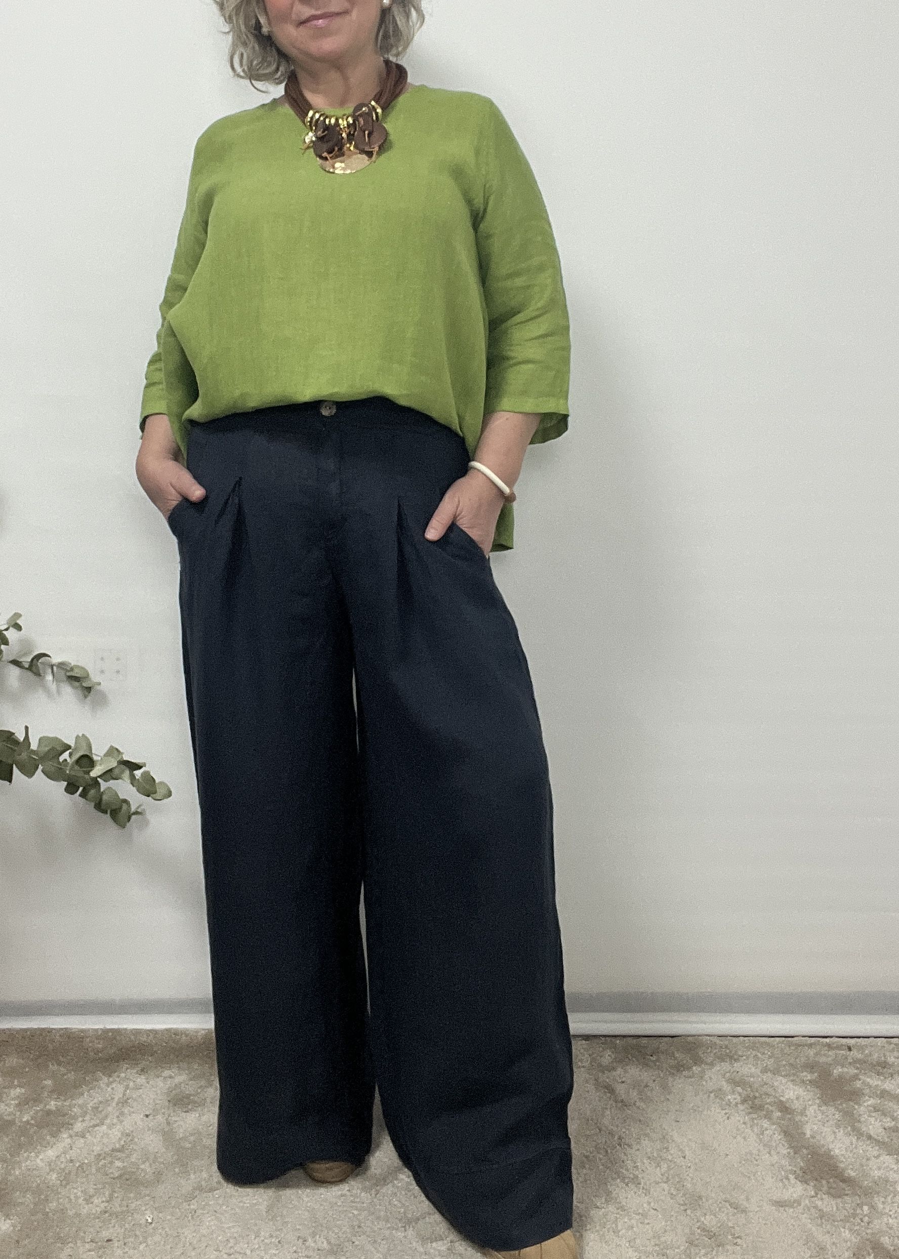 PANTALÓN LINO PINZAS - Imagen 2