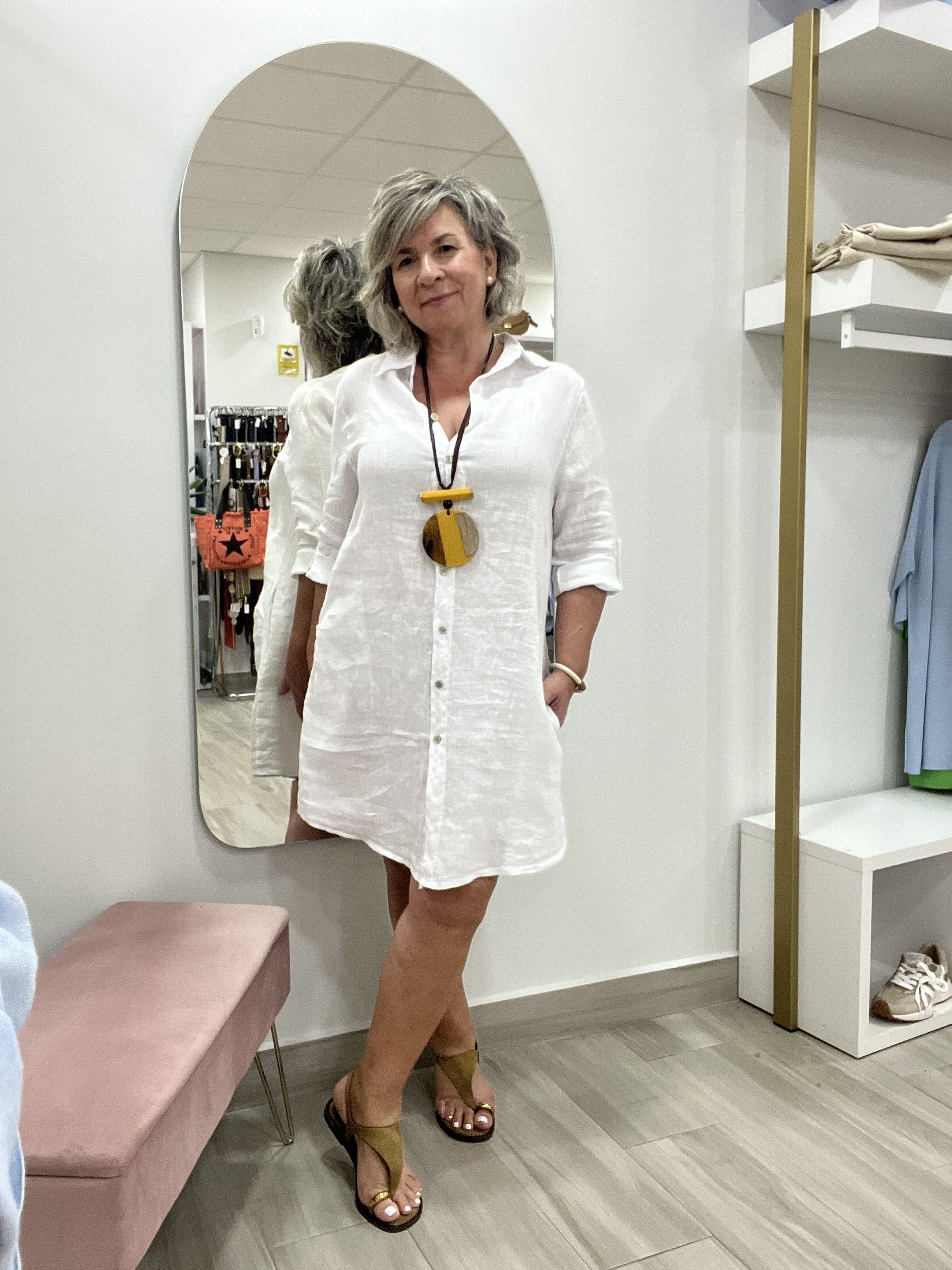 VESTIDO LINO CAMISERO