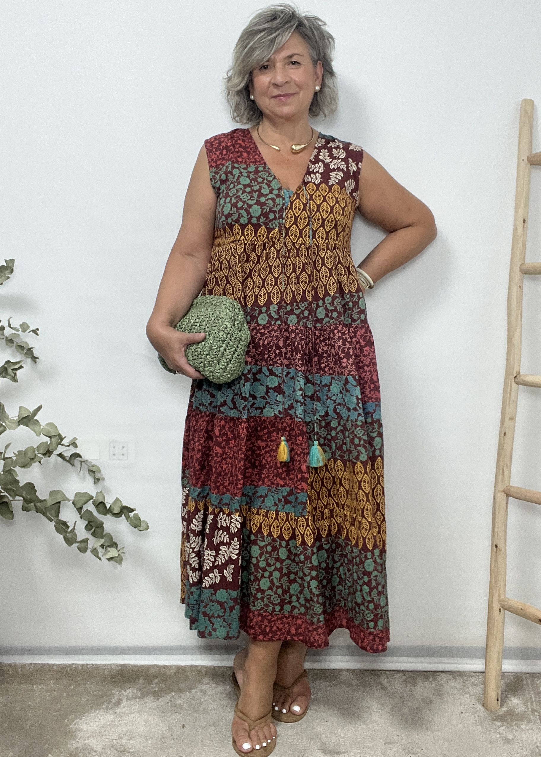 VESTIDO BOHO MULTICOLOR - Imagen 4