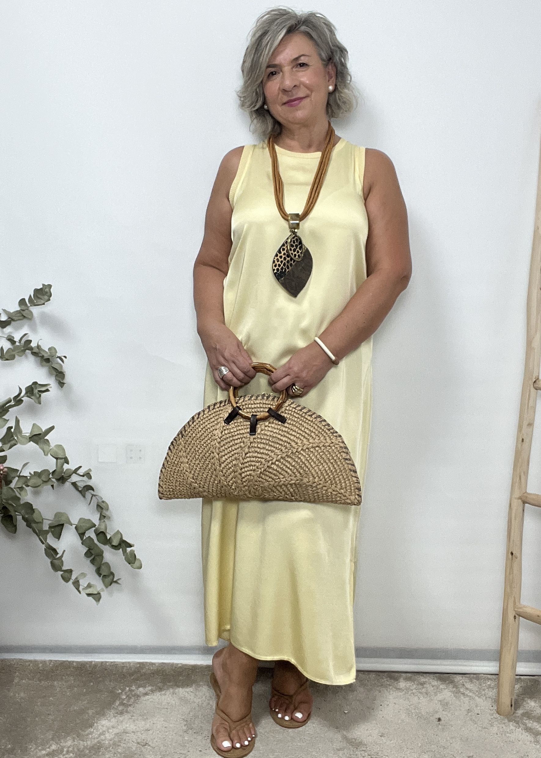 VESTIDO LARGO SATINADO - Imagen 3
