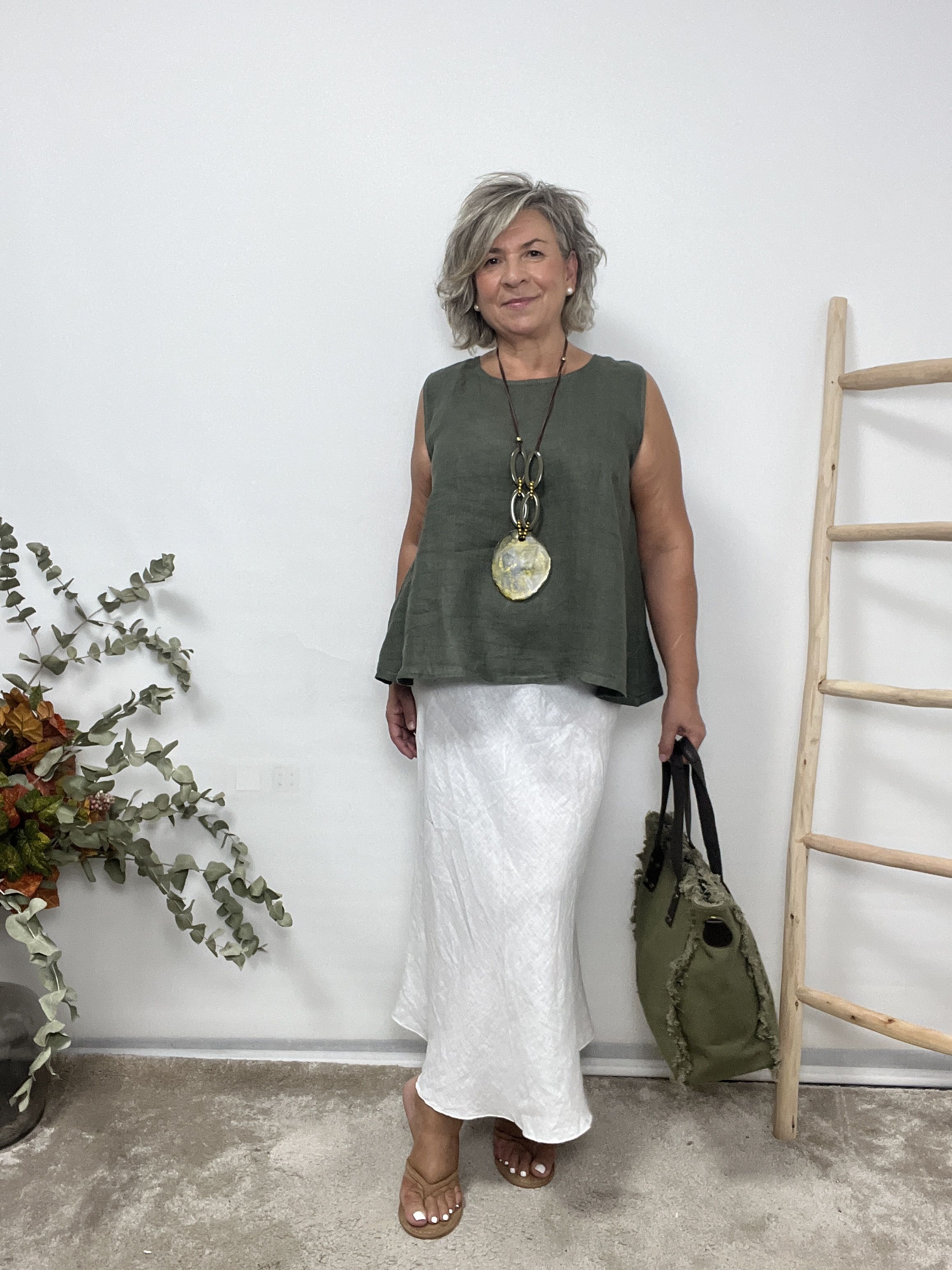 FALDA LINO BLANCA - Imagen 4