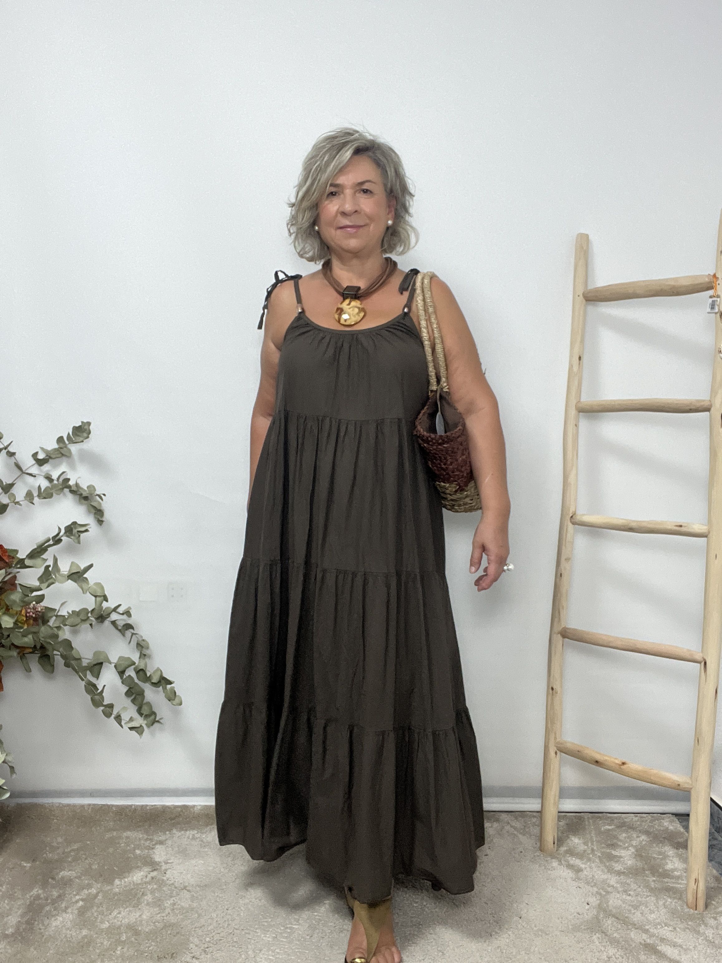 VESTIDO AMALIA CHOCOLATE - Imagen 3