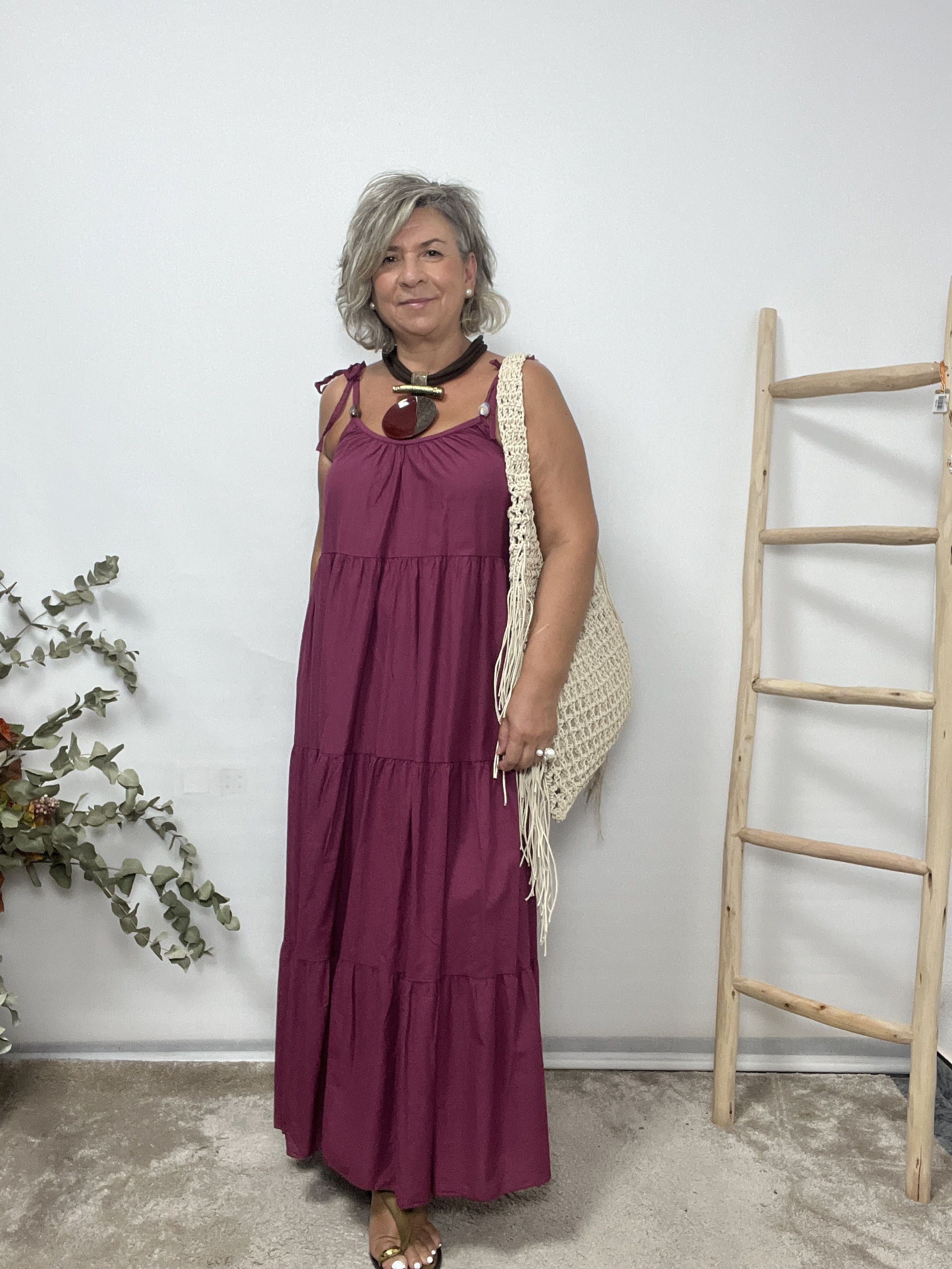 VESTIDO AMALIA CEREZA - Imagen 4