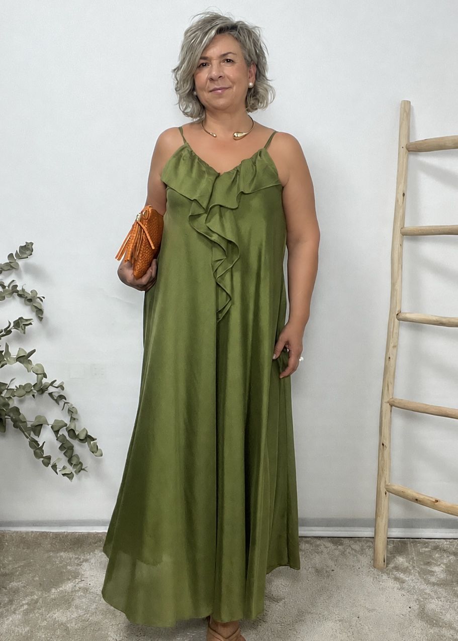 VESTIDO TIRANTE VERDE - Imagen 4