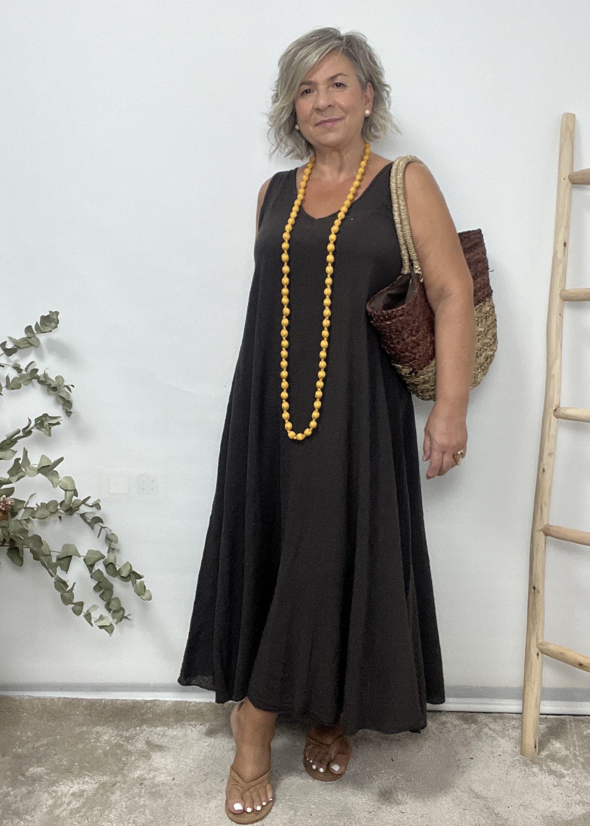 VESTIDO SIN MANGA FLOR